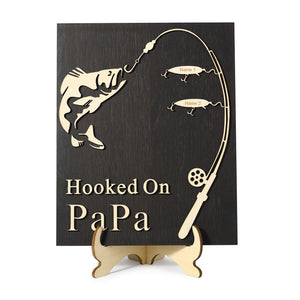Personalized Wooden Fishing Desk Sign