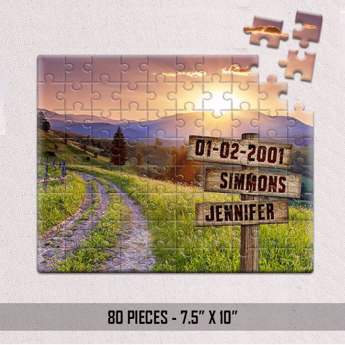 Personalized Mountainside & Love Jigsaw Puzzles