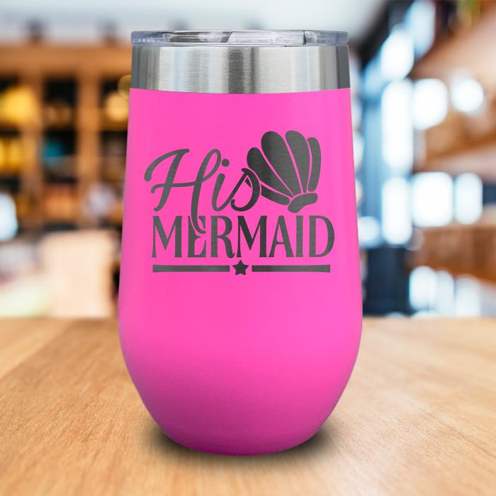 His Mermaid Engraved Wine Tumbler