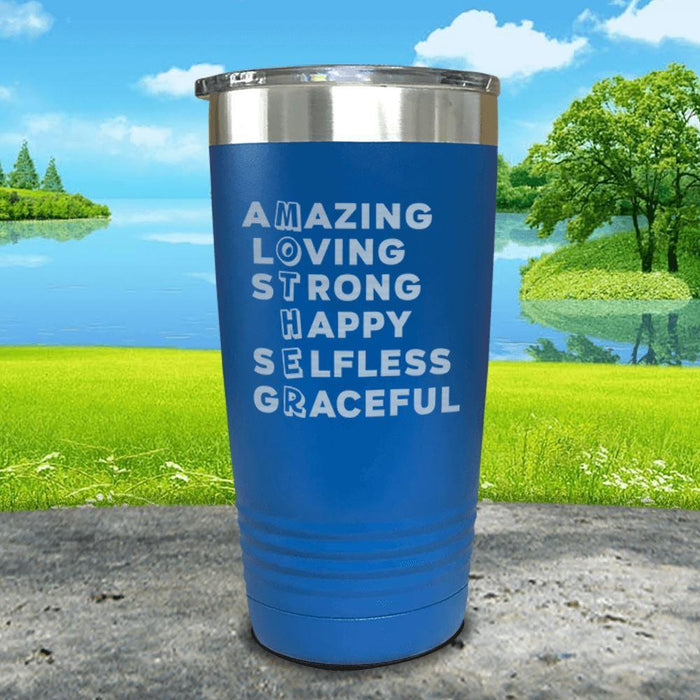 Mother Definition Engraved Tumblers Tumbler ZLAZER 20oz Tumbler Blue 