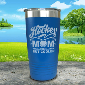 Hockey Mom But Cooler Engraved Tumblers Tumbler ZLAZER 20oz Tumbler Blue 