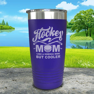 Hockey Mom But Cooler Engraved Tumblers Tumbler ZLAZER 20oz Tumbler Royal Purple 