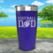 Football Dad Engraved Tumbler Tumbler ZLAZER 20oz Tumbler Royal Purple 