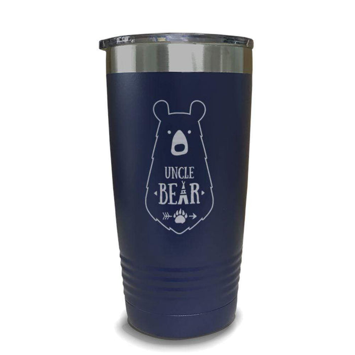 Uncle Bear Engraved Tumbler Engraved Tumbler ZLAZER 20oz Tumbler Navy 