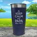 Keep Calm Papa Will Fix It Engraved Tumbler Tumbler ZLAZER 20oz Tumbler Navy 