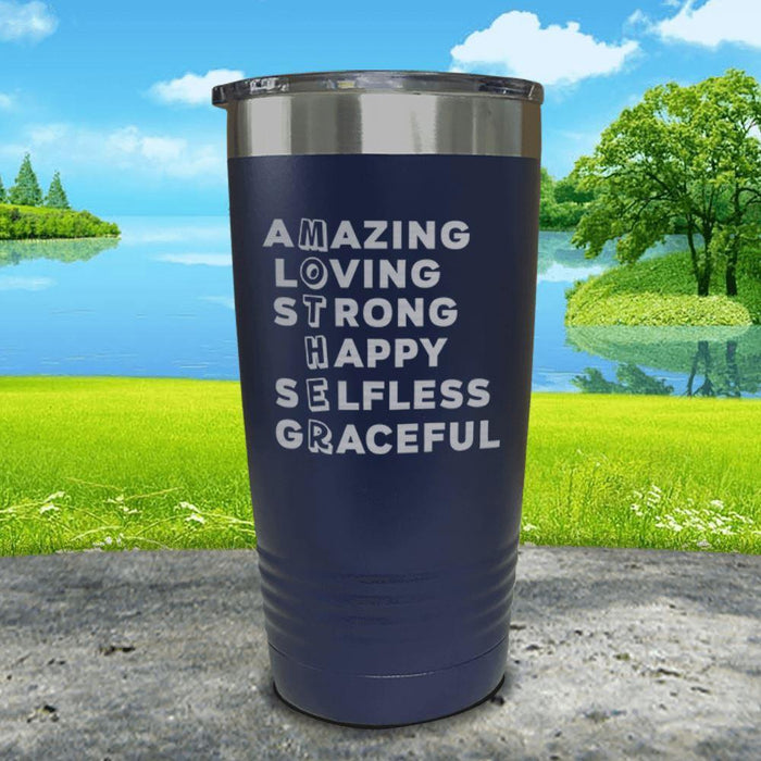 Mother Definition Engraved Tumblers Tumbler ZLAZER 20oz Tumbler Navy 