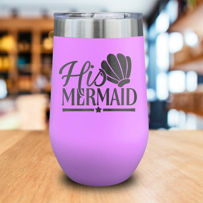 His Mermaid Engraved Wine Tumbler