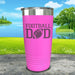 Football Dad Engraved Tumbler Tumbler ZLAZER 20oz Tumbler Pink 