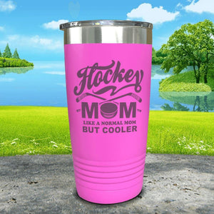 Hockey Mom But Cooler Engraved Tumblers Tumbler ZLAZER 20oz Tumbler Pink 