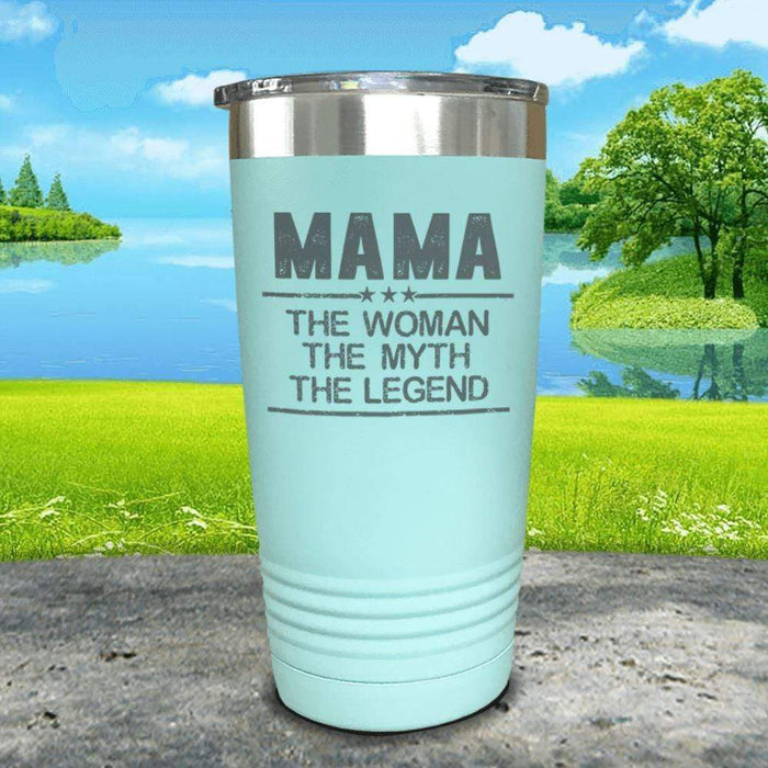 Mama The Woman Myth Legend Engraved Tumbler Tumbler ZLAZER 20oz Tumbler Mint 