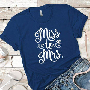 Miss to Mrs Premium Tees T-Shirts CustomCat Royal X-Small 