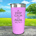 Keep Calm Papa Will Fix It Engraved Tumbler Tumbler ZLAZER 20oz Tumbler Lavender 