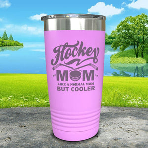 Hockey Mom But Cooler Engraved Tumblers Tumbler ZLAZER 20oz Tumbler Lavender 
