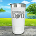 Football Dad Engraved Tumbler Tumbler ZLAZER 20oz Tumbler White 