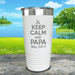 Keep Calm Papa Will Fix It Engraved Tumbler Tumbler ZLAZER 20oz Tumbler White 