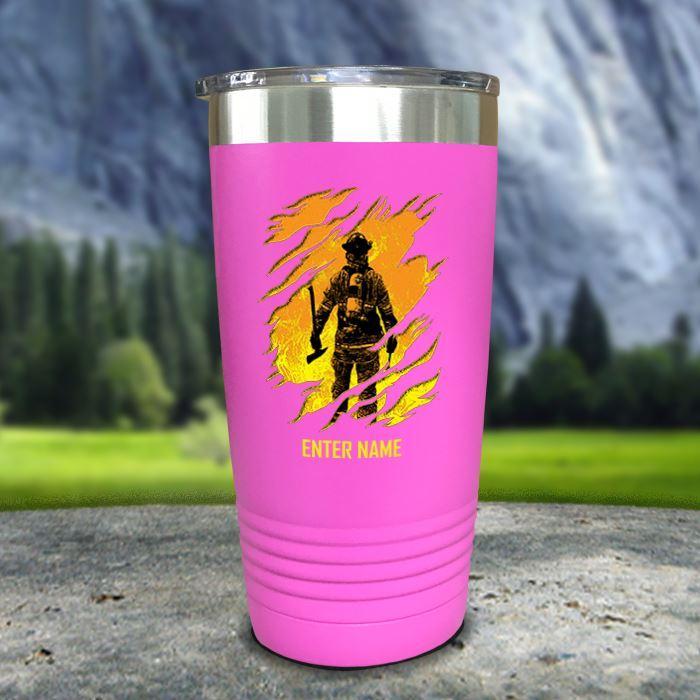 Personalized Into The Inferno Color Printed Tumblers Tumbler Nocturnal Coatings 20oz Tumbler Pink 