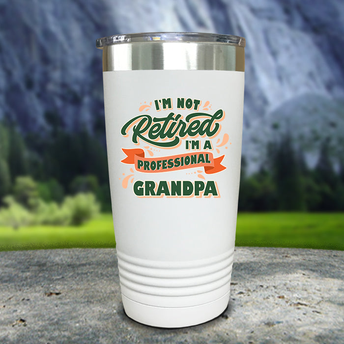 Retired Grandpa Personalized Color Printed Tumblers