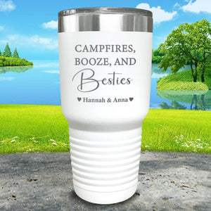 Campfires Booze and Besties Personalized Engraved Tumbler