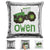 Tractor Personalized Magic Sequin Pillow Pillow GLAM Silver 