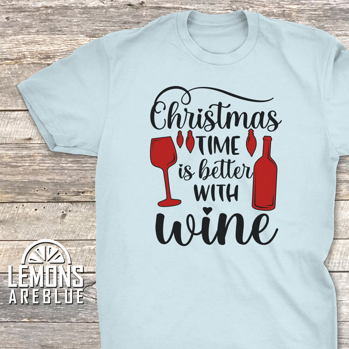 Christmas Time Is Better With Wine Premium Tee