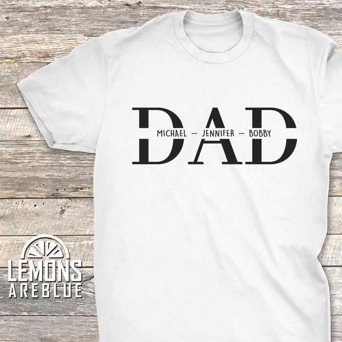 Dad With Kid Names (CUSTOM) Premium Tee