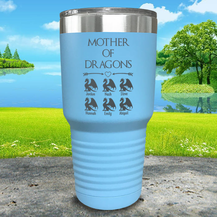 Mother Of Dragons (CUSTOM) With Kid's Name Engraved Tumblers