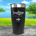 Mama Shark (CUSTOM) With Child's Name Engraved Tumblers Tumbler Southland 20oz Tumbler Black 