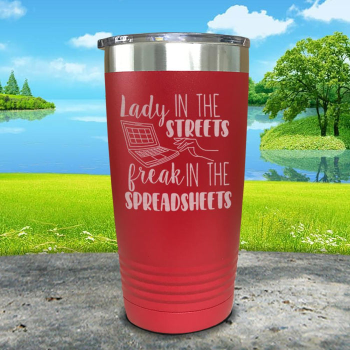 Lady in the Streets - Freak in the Spreadsheets Engraved Tumbler