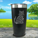 Cat Halloween Engraved Tumbler Tumbler ZLAZER 20oz Tumbler Black 