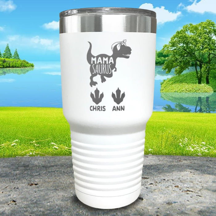 Mamasaurus With Babies Personalized Engraved Tumbler