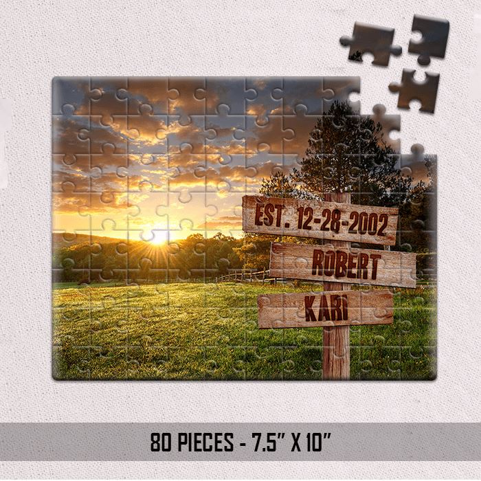 Personalized Field Name Sign Jigsaw Puzzles