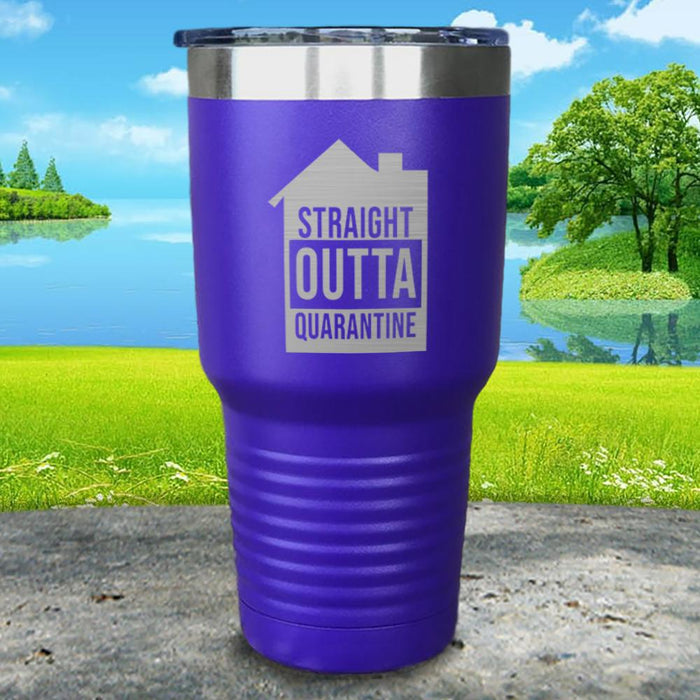 Straight Outta Home Quarantine Engraved Tumbler