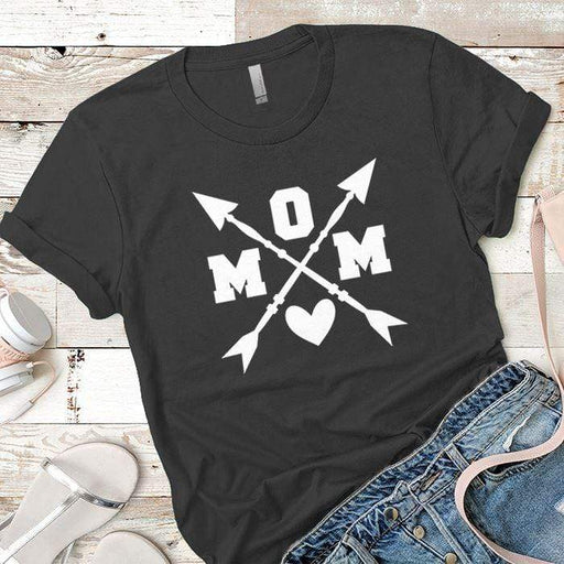 Mom Arrows Premium Tees T-Shirts CustomCat Heavy Metal X-Small 