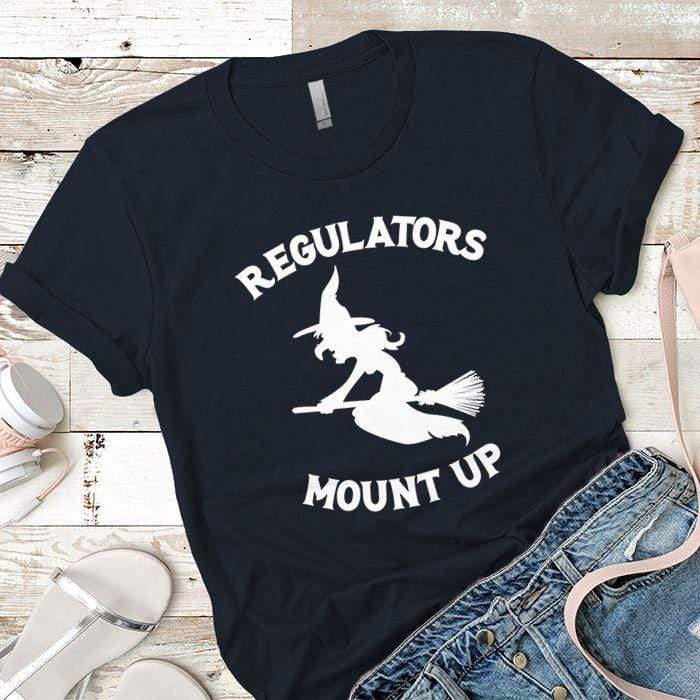 Regulators Mount Up Premium Tees T-Shirts CustomCat Midnight Navy X-Small 