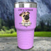 A Woman Who Loves Her Pug Color Printed Tumblers Tumbler ZLAZER 30oz Tumbler Lavender 