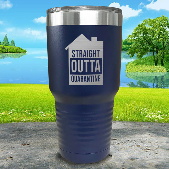 Straight Outta Home Quarantine Engraved Tumbler