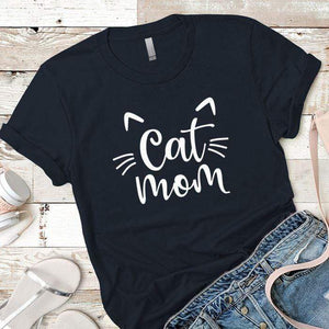 Cat Mama Premium Tees T-Shirts CustomCat Midnight Navy X-Small 
