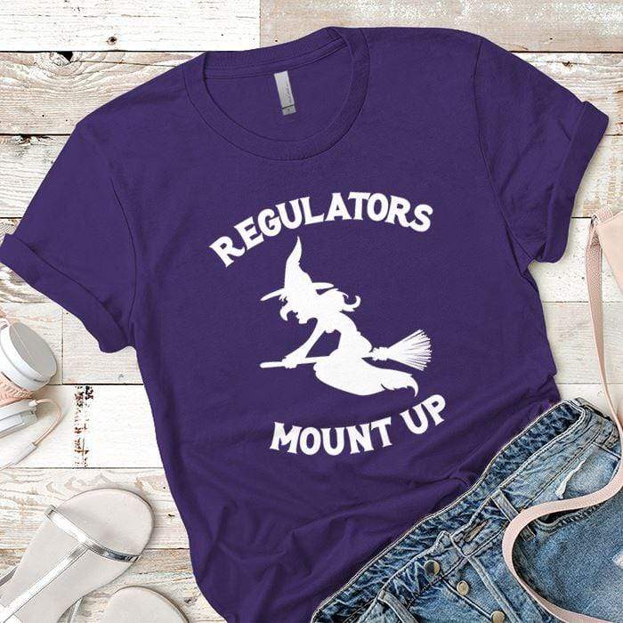 Regulators Mount Up Premium Tees T-Shirts CustomCat Purple Rush/ X-Small 