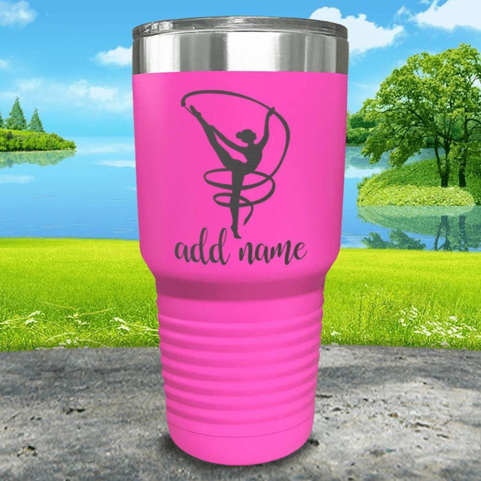 Gymnastics (CUSTOM) Engraved Tumblers Tumbler ZLAZER 30oz Tumbler Pink 