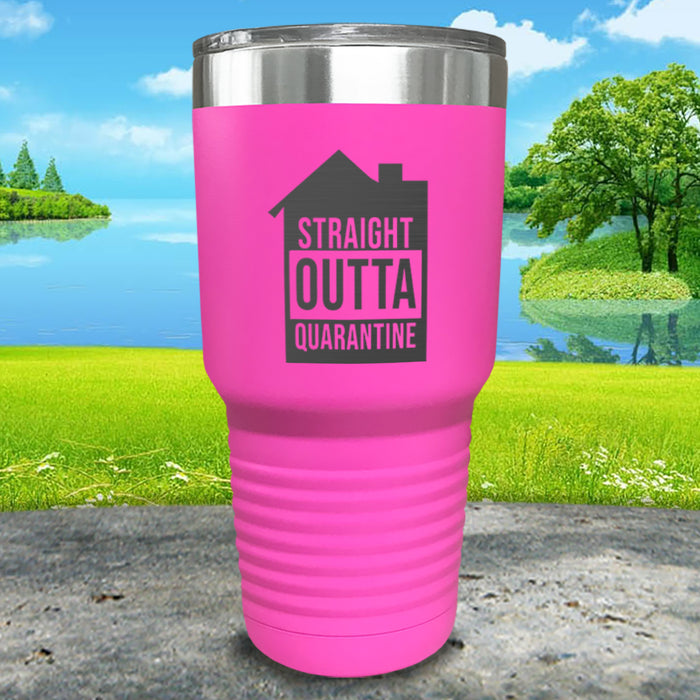 Straight Outta Home Quarantine Engraved Tumbler