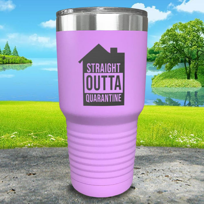 Straight Outta Home Quarantine Engraved Tumbler