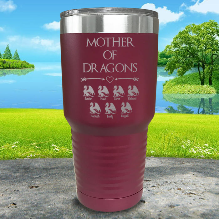 Mother Of Dragons (CUSTOM) With Kid's Name Engraved Tumblers