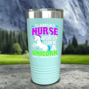 Nurse Unicorn Color Printed Tumblers Tumbler Nocturnal Coatings 20oz Tumbler Mint 