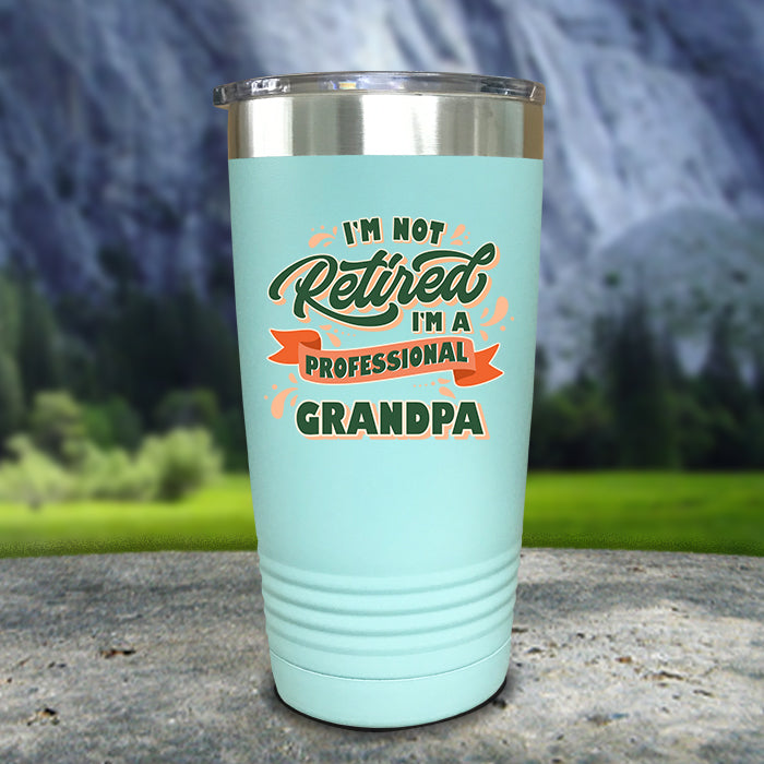 Retired Grandpa Personalized Color Printed Tumblers