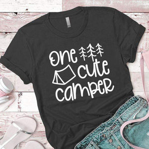 One Cute Camper Premium Tees T-Shirts CustomCat Heavy Metal X-Small 