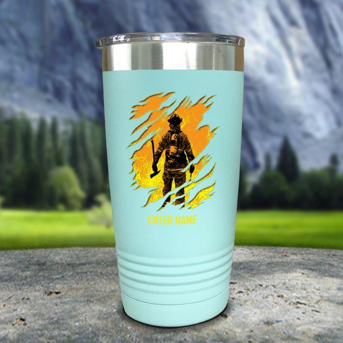 Personalized Into The Inferno Color Printed Tumblers Tumbler ZLAZER 20oz Tumbler Mint 