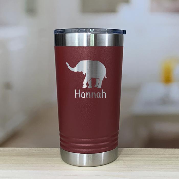 Personalized Elephant Kids Engraved Tumbler