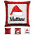 Personalized Santa Claus Hat Christmas Magic Sequin Pillow Pillow GLAM Red 