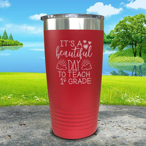 It's A Beautiful Day To Teach Personalized Engraved Tumbler
