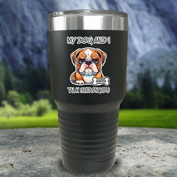 I Love My Dog Personalized Color Printed Tumblers